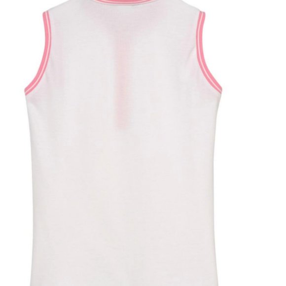{GANT} contrast white pink polo sleeveless top - Picture 3 of 6